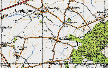 Old map of Woodgreen in 1947