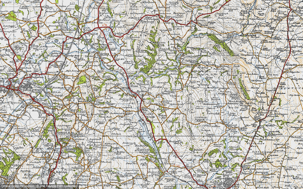 Old Map of Historic Map covering Brandy-Lee in 1947