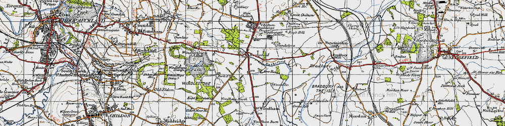 Old map of Rushyford in 1947