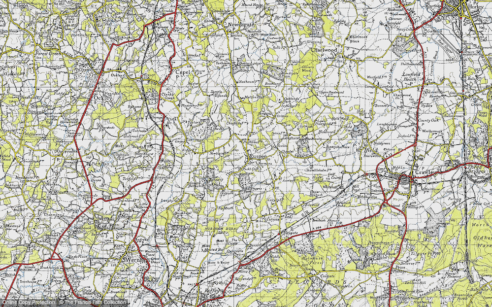 Old Map of Rusper, 1940 in 1940