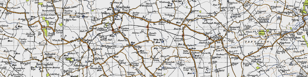 Old map of Russel's Green in 1946