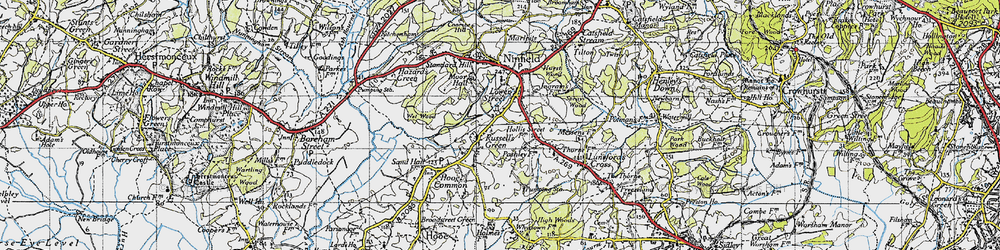 Old map of Russell's Green in 1940