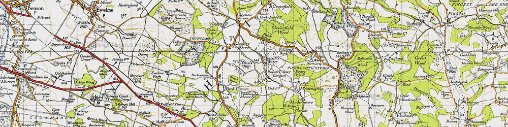 Old map of Russell's Water in 1947