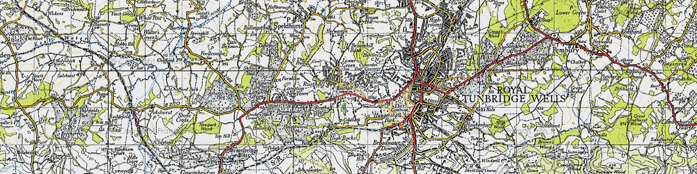Old map of Rusthall in 1946