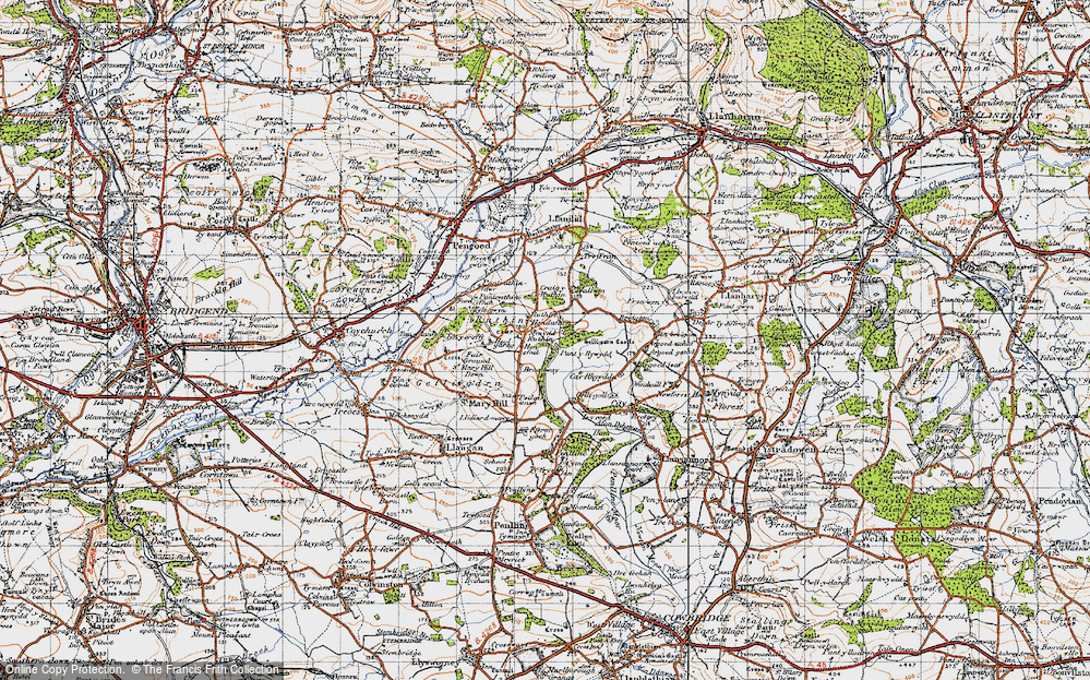 Old Map of Ruthin, 1947 in 1947