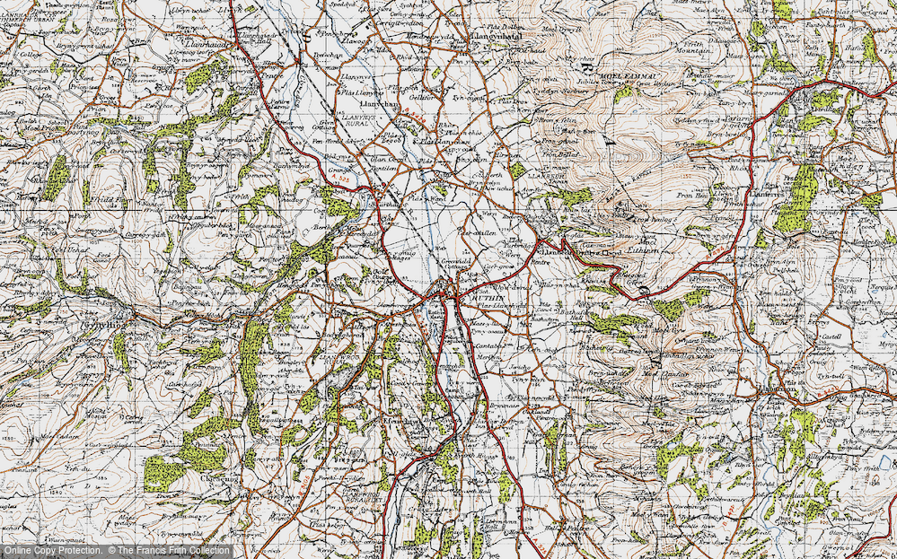 Old Map of Ruthin, 1947 in 1947