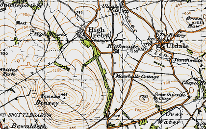 Old map of Ruthwaite in 1947