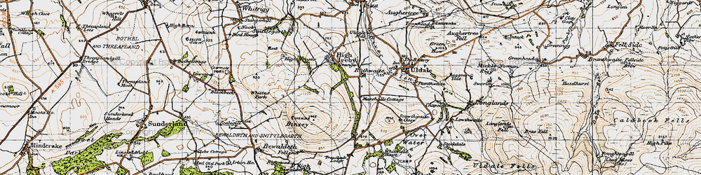 Old map of Ruthwaite in 1947