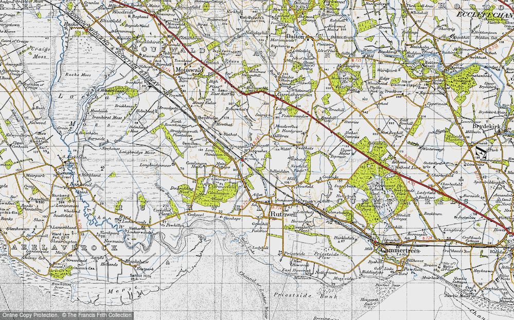Old Map of Ruthwell Station, 1947 in 1947