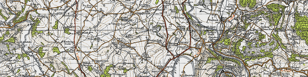 Old map of Ruxton Green in 1947