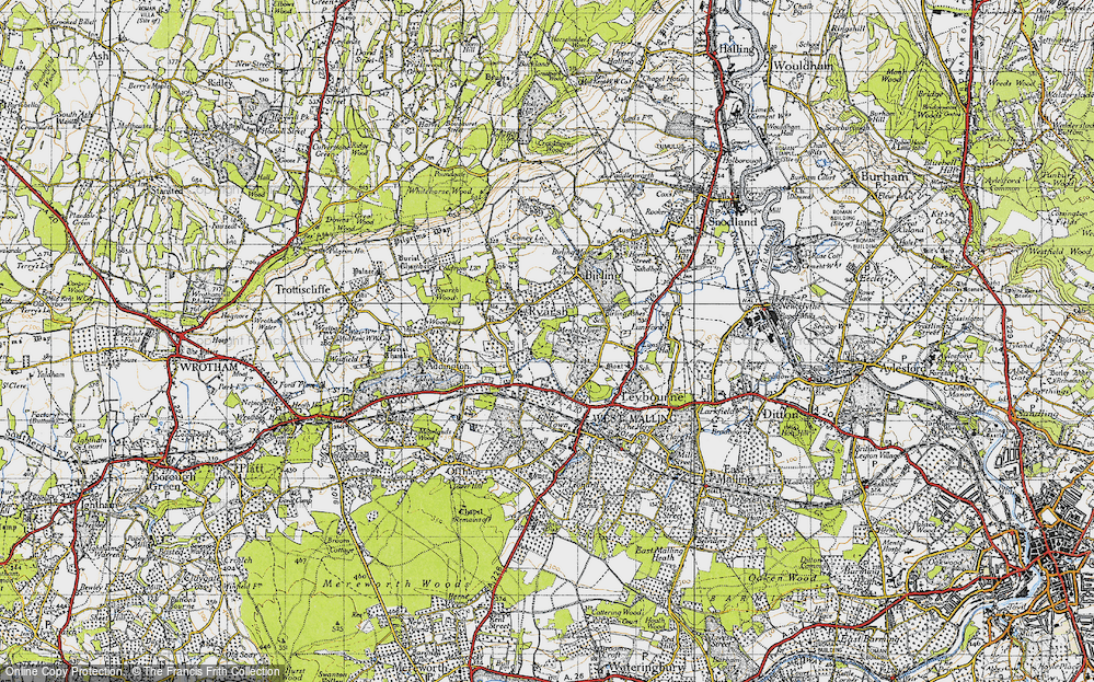 Old Map of Ryarsh, 1946 in 1946