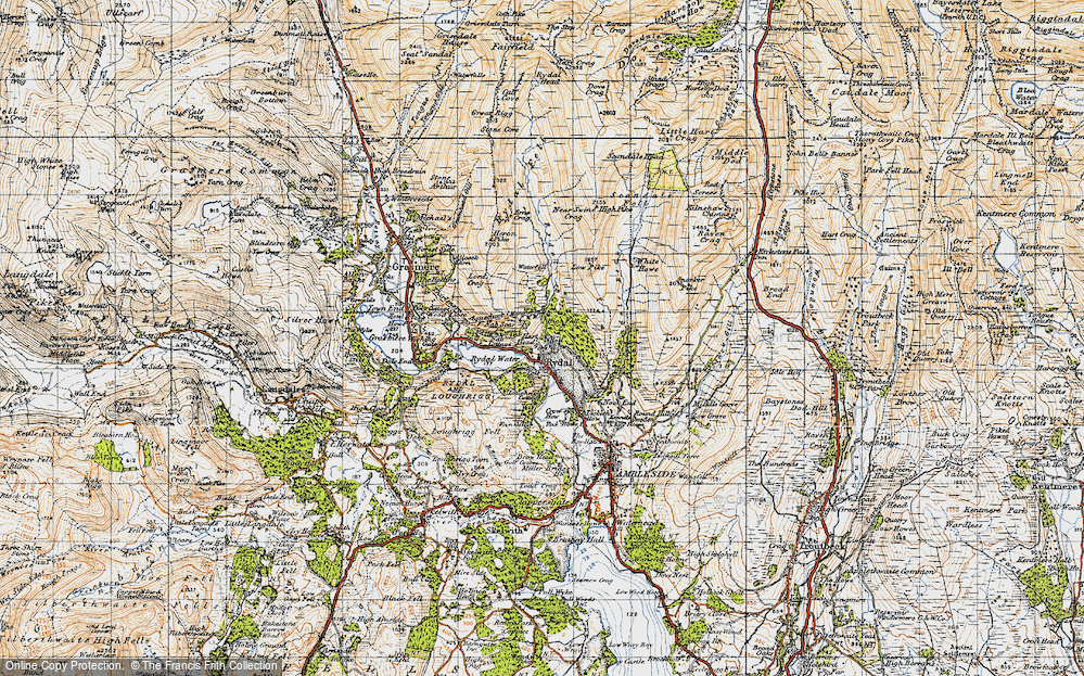 Old Map of Rydal, 1947 in 1947