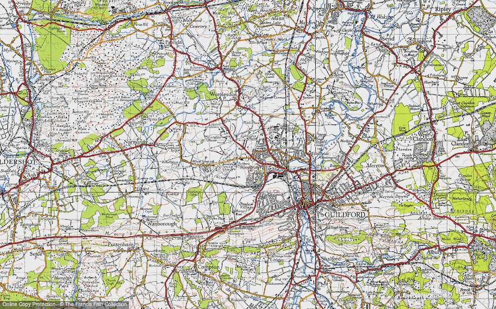Old Map of Rydeshill, 1940 in 1940