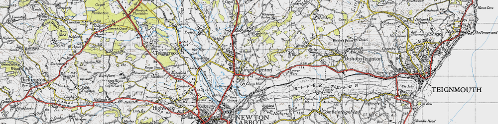 Old map of Rydon in 1946