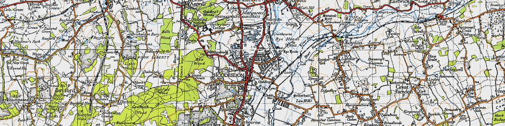 Old map of Rye Park in 1946