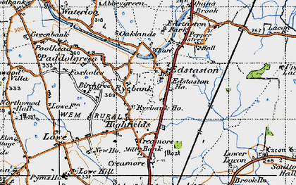 Old map of Ryebank in 1947