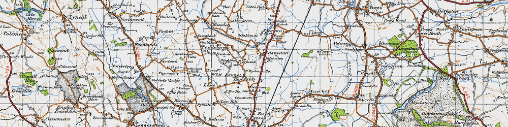 Old map of Ryebank in 1947