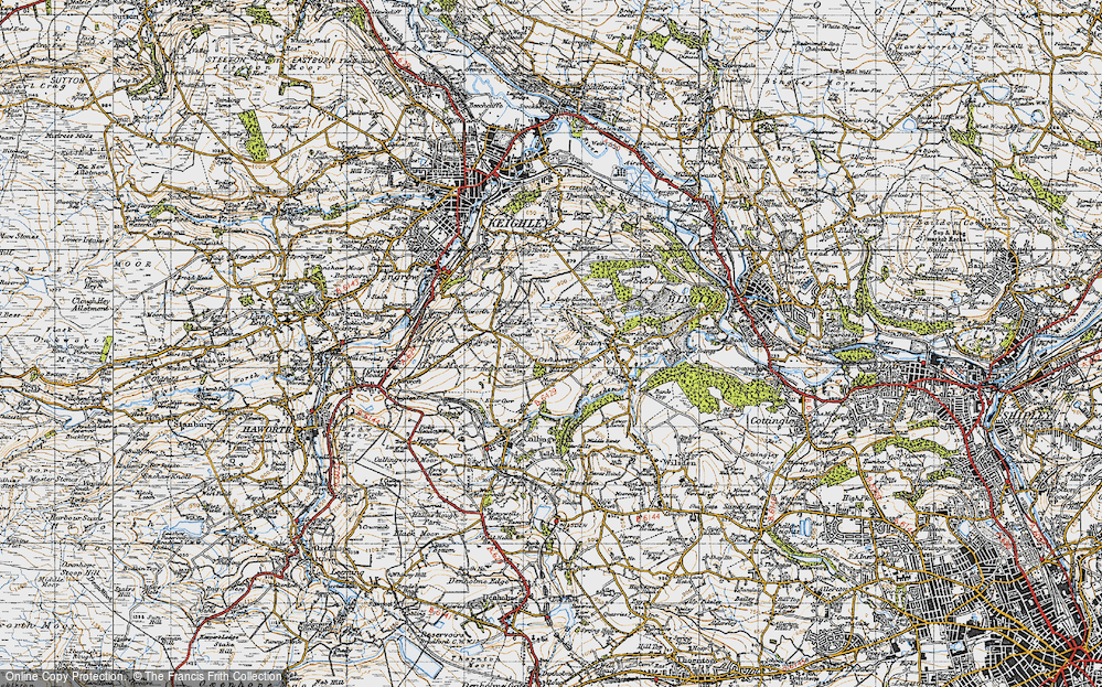 Old Map of Ryecroft, 1947 in 1947