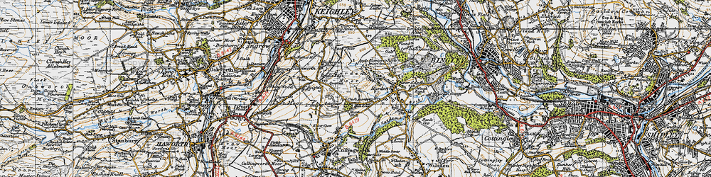 Old map of Ryecroft in 1947