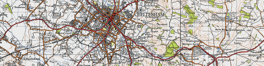 Old map of Ryeworth in 1946