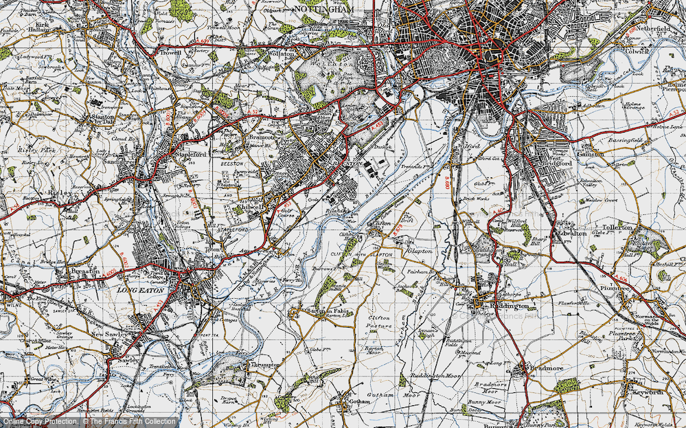 Old Map of Rylands, 1946 in 1946