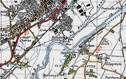 Old map of Rylands in 1946