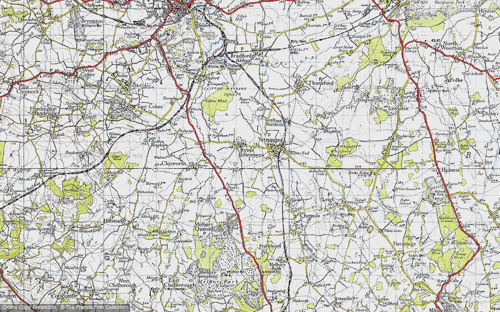 Old Map of Ryme Intrinseca, 1945 in 1945