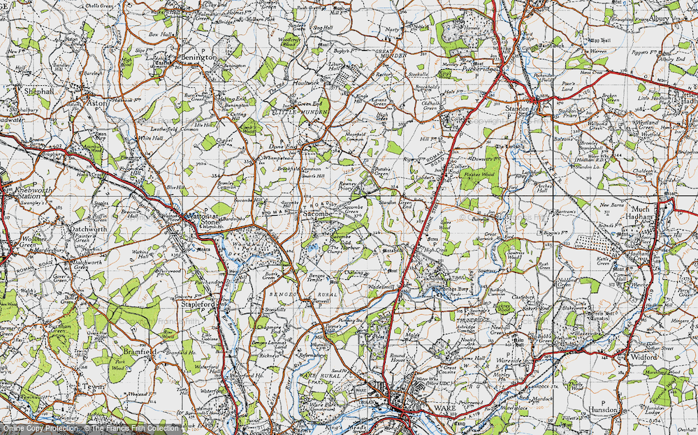 Old Map of Sacombe Green, 1946 in 1946