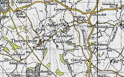 Old map of Saddle Street in 1945