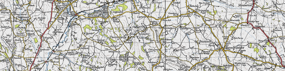 Old map of Saddle Street in 1945
