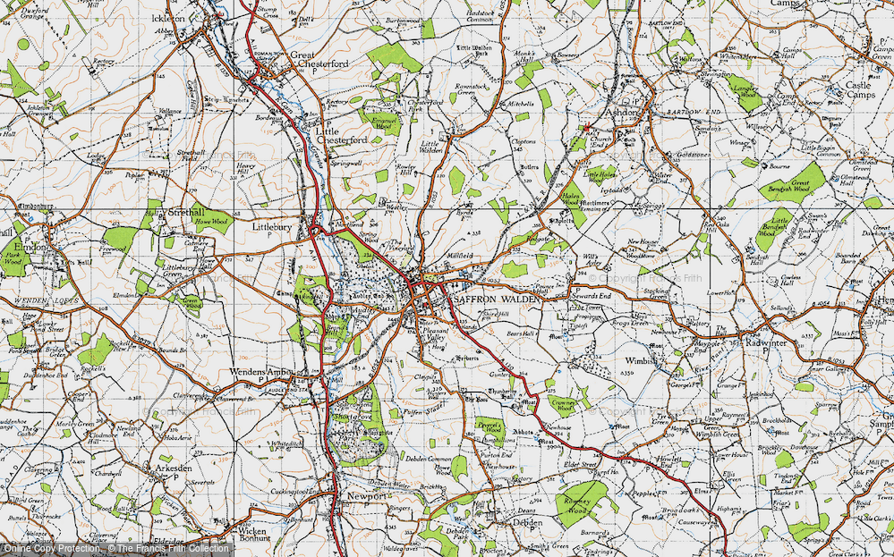 Old Map of Saffron Walden, 1946 in 1946