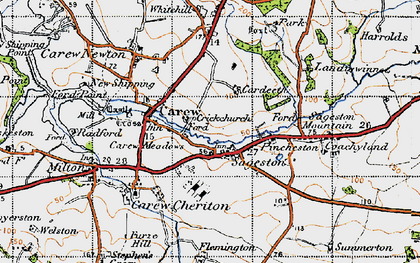 Old map of Sageston in 1946