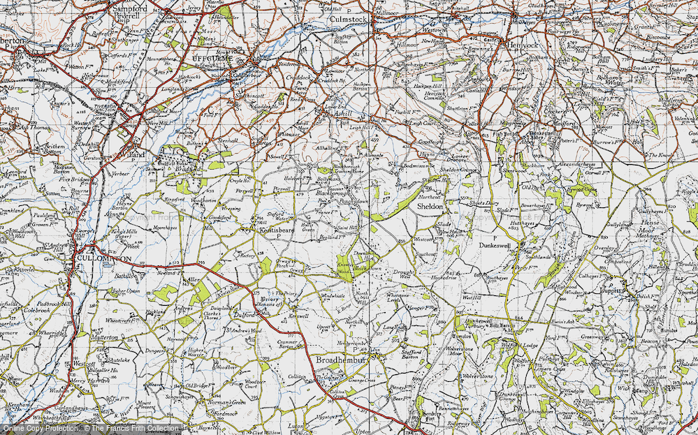 Old Map of Saint Hill, 1946 in 1946