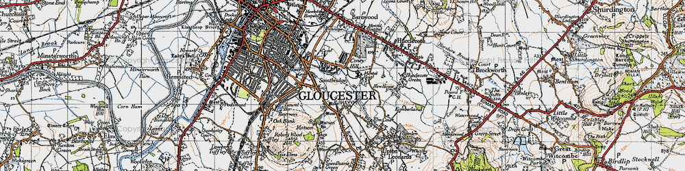 Old map of Saintbridge in 1947