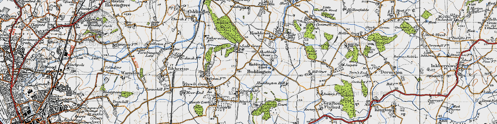 Old map of Sale Green in 1947