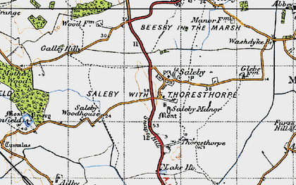 Old map of Saleby in 1946