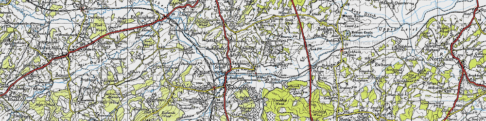 Old map of Salehurst in 1940