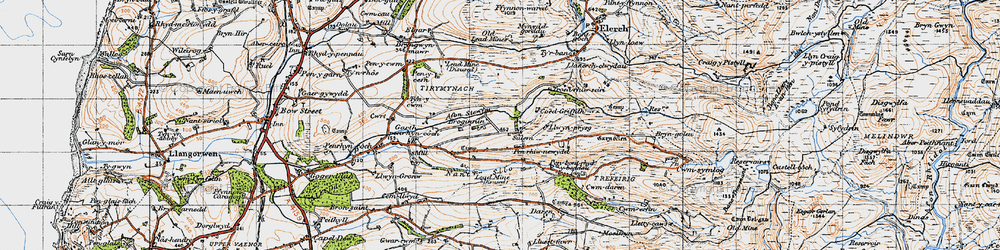 Old map of Broginin in 1947