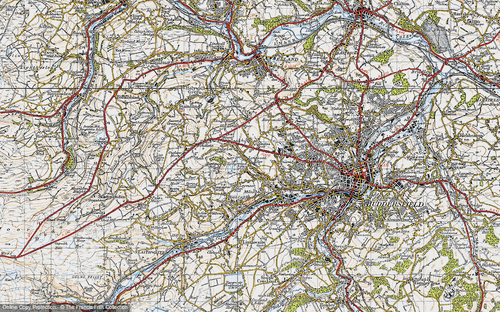 Old Map of Salendine Nook, 1947 in 1947