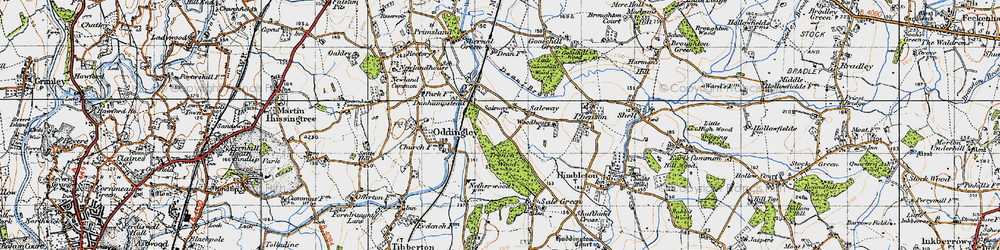 Old map of Saleway in 1947