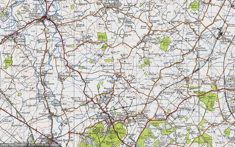 Old Map of Historic Map covering Broughton Grounds in 1946