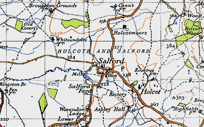 Old map of Salford in 1946