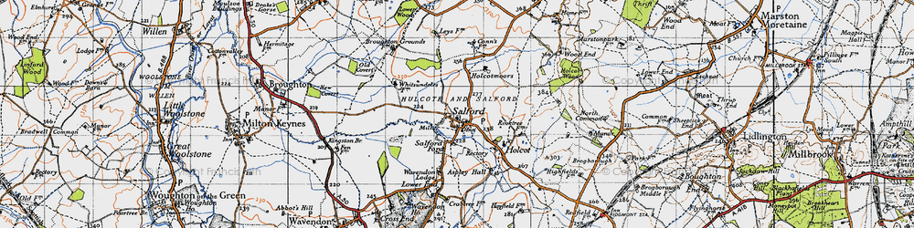 Old map of Broughton Grounds in 1946