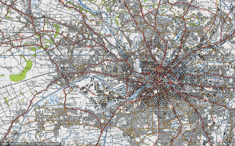 Old Map of Salford, 1947 in 1947