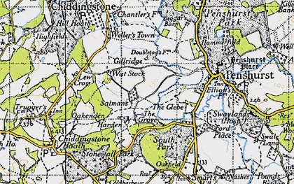 Old map of Salmans in 1946
