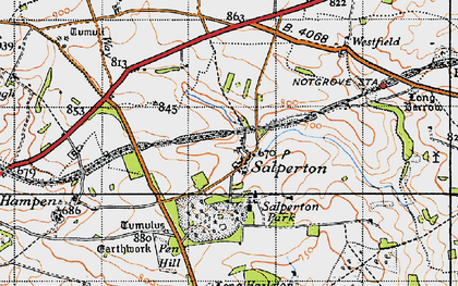 Old map of Salperton in 1946