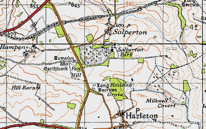 Old map of Salperton Park in 1946