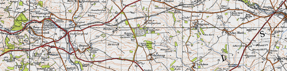 Old map of Salperton Park in 1946