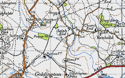 Old map of Salph End in 1946