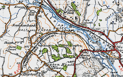 Old map of Salt in 1946